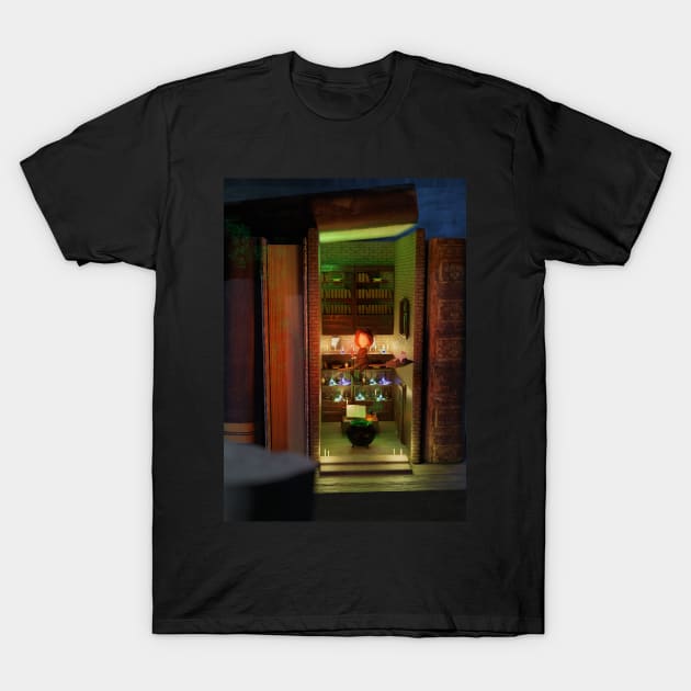 Book nook diorama - witching hour T-Shirt by vixfx